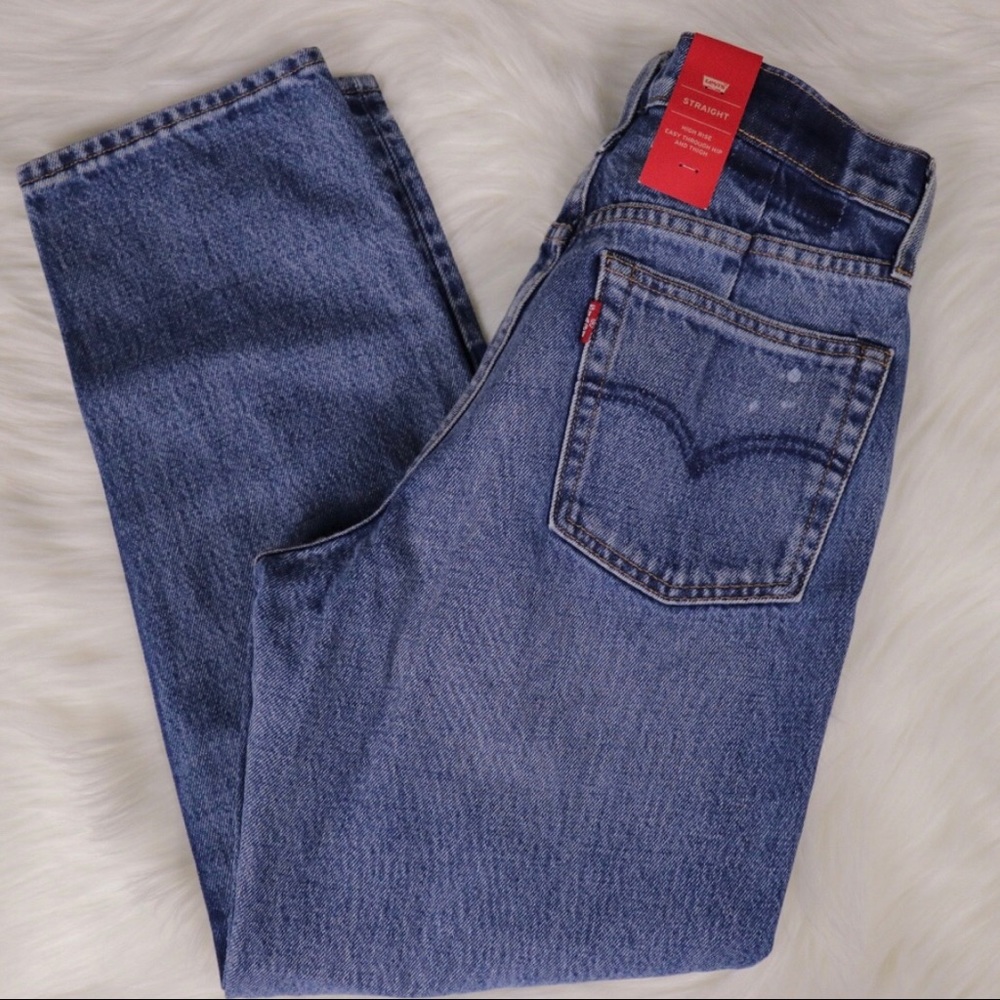 Levi’s Hi Rise Straight Altered Mom Jeans Sz 27 ✨ - Picture 3 of 5